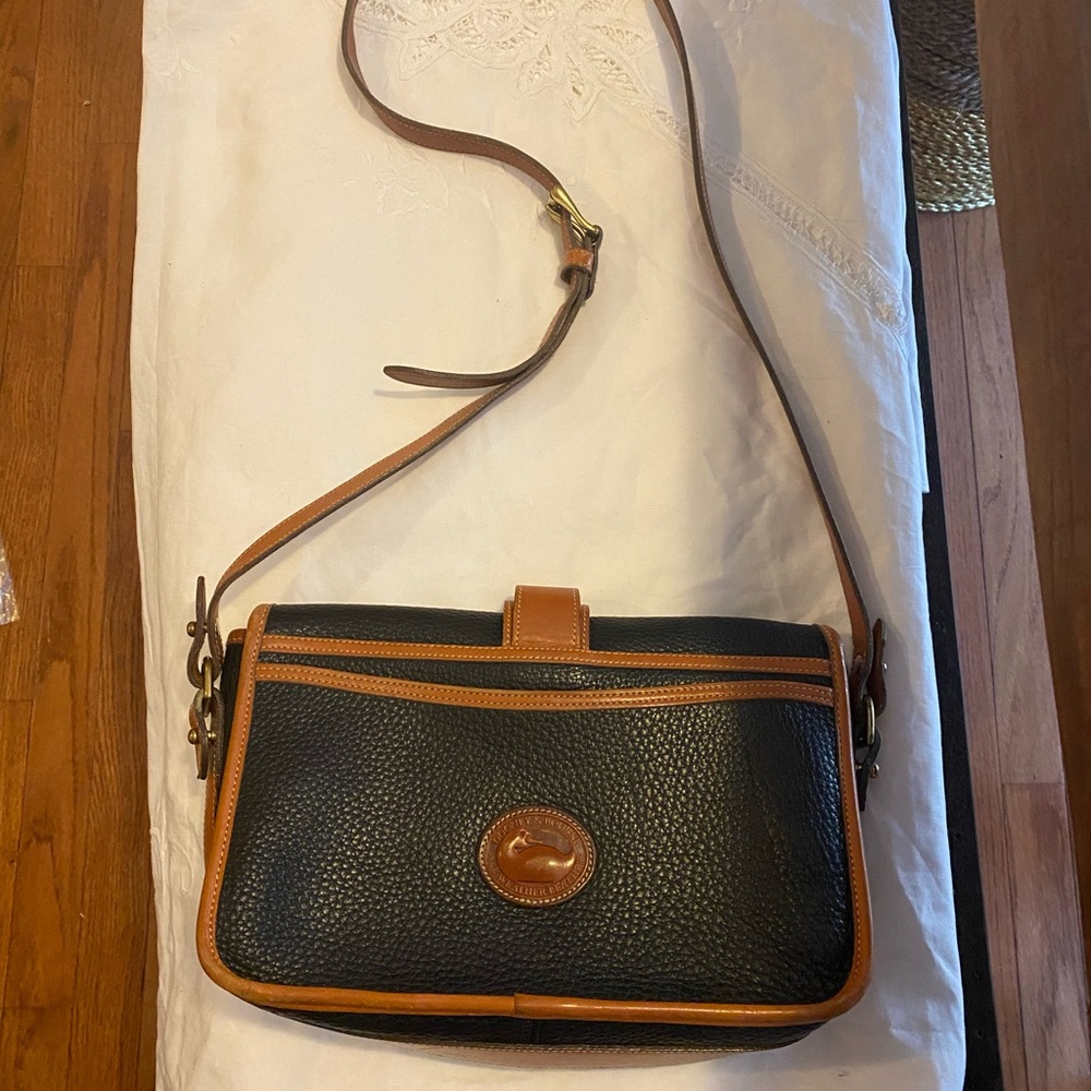 Dooney & Bourke Black and Brown Crossbody Bag